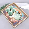 DIY Diamond Painting Wooden Tray Food Tray with Handle Living Room Decoration Donut Wooden Tray Kit