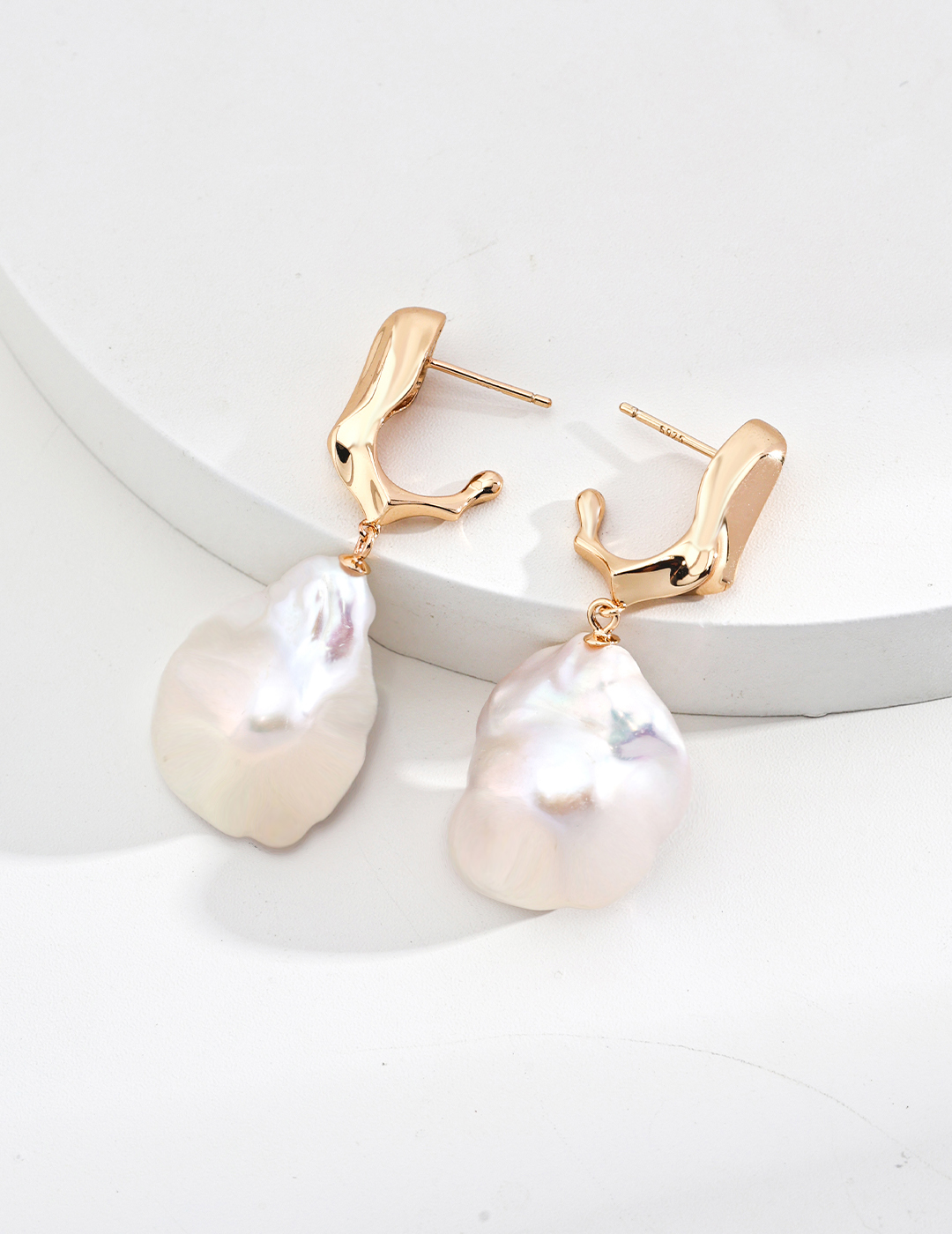 Natural Pearl Resin Earrings