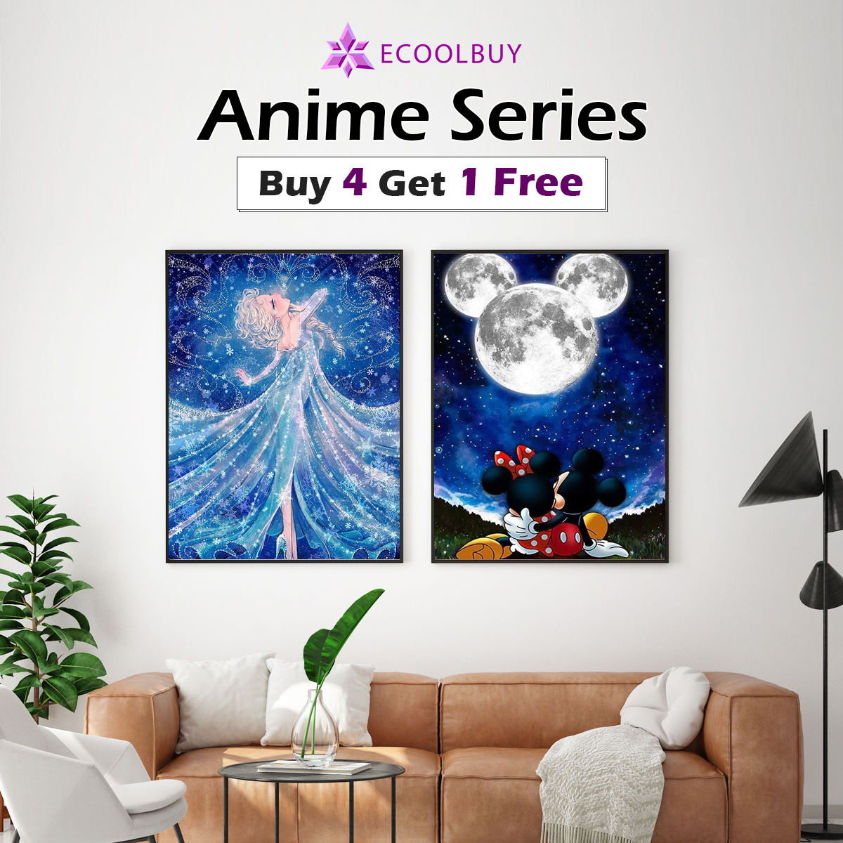 Ecoolbuy Diamond Painting Kits all Buy 4 Get 1 Free for 20,000+ Kits
