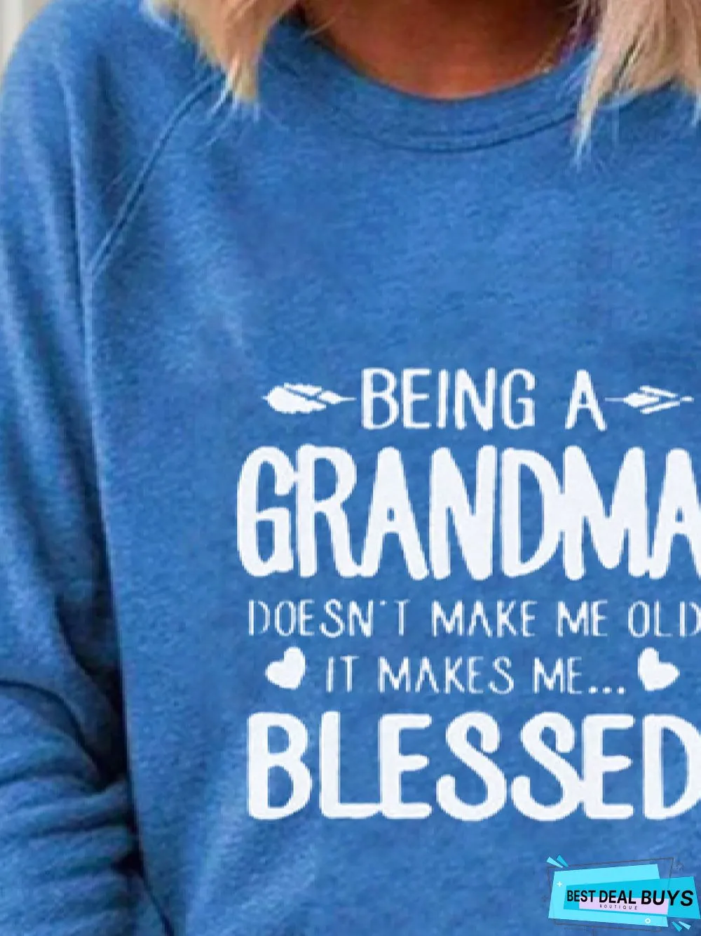 Casual Crew Neck Text Letters Long Sleeve Sweatshirt