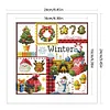 >SALE<Embroidery Cotton Thread 16CT Printed Four Seasons of Winter Cross Stitch24x24cm