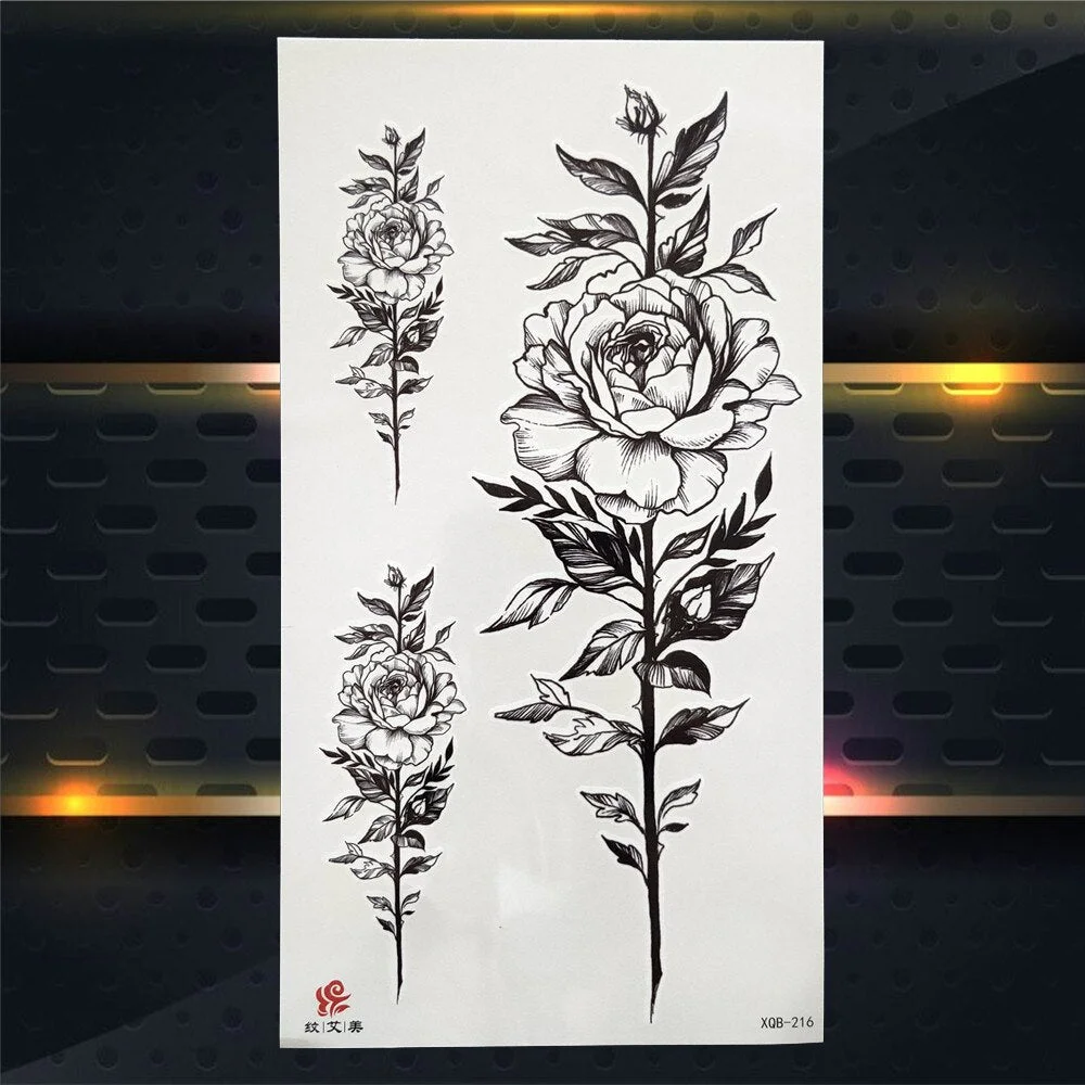 Tribal Dreamcatcher Fake Temporary Tattoo For Women Men Wolf Henna Feather Tattoos Sticker Watercolor Compass Waterproof Tatoos