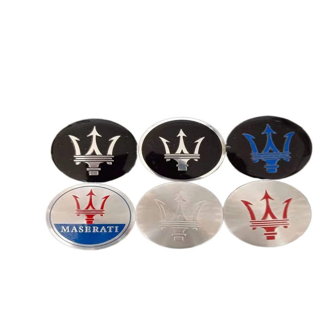 4Pcs 56.5mm Car Wheel Center Caps Emblem Sticker Decal Badge Logo For Maserati voiturehub dxncar