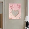 DIY Pearl Painting Love for Home Wall Decor with Frame(40*30cm)