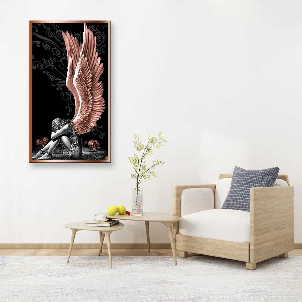 Diamond Painting - Full Round Drill - Angels and Demons(80*40cm)