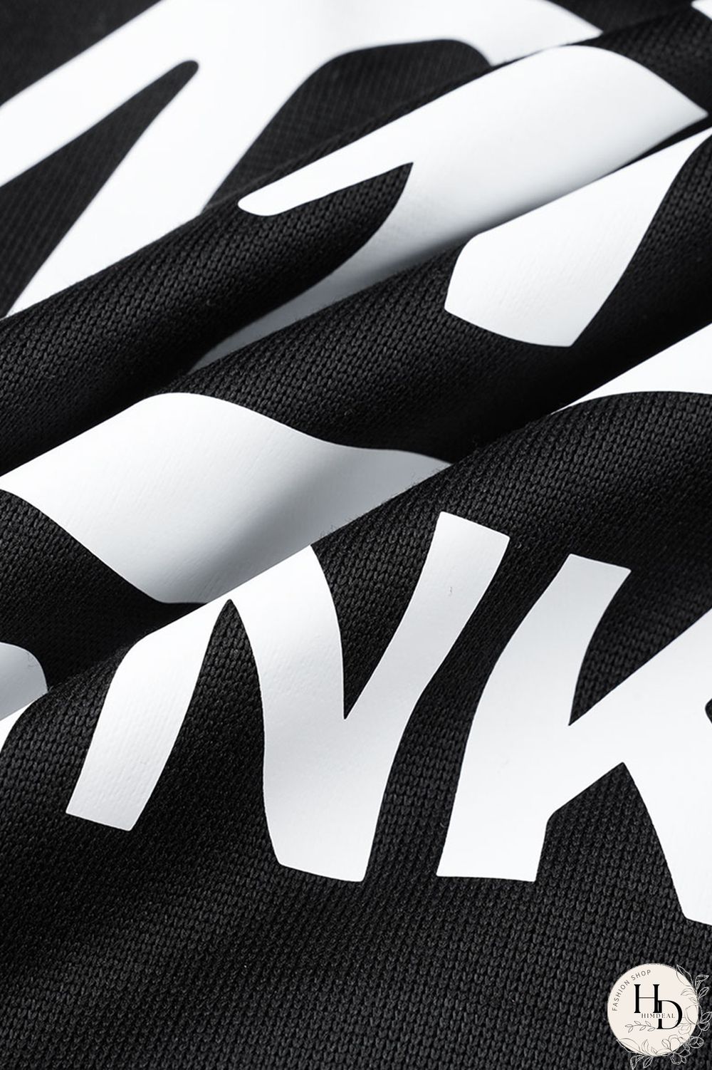 Black Fashion Casual Letter Print Basic Hooded Collar Plus Size Two Pieces