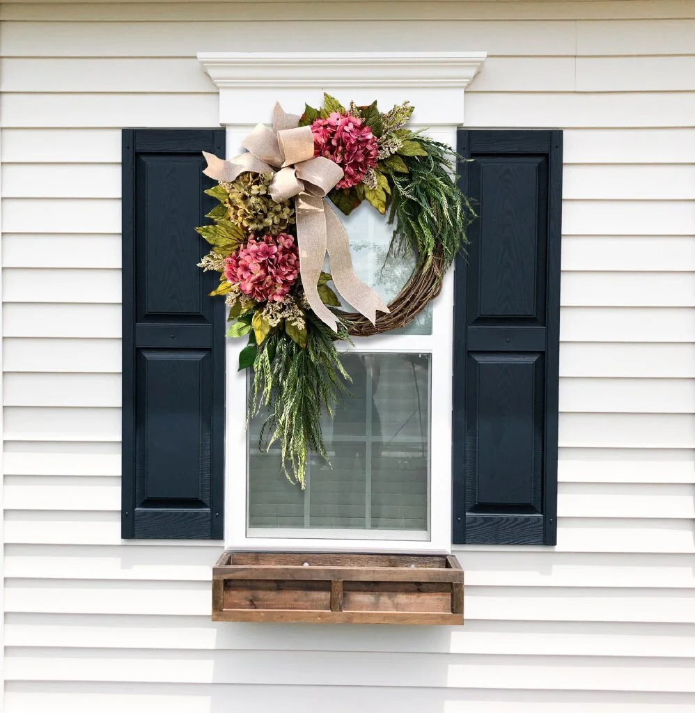 Farmhouse Pink Hydrangea Wreath Rustic Home Decor