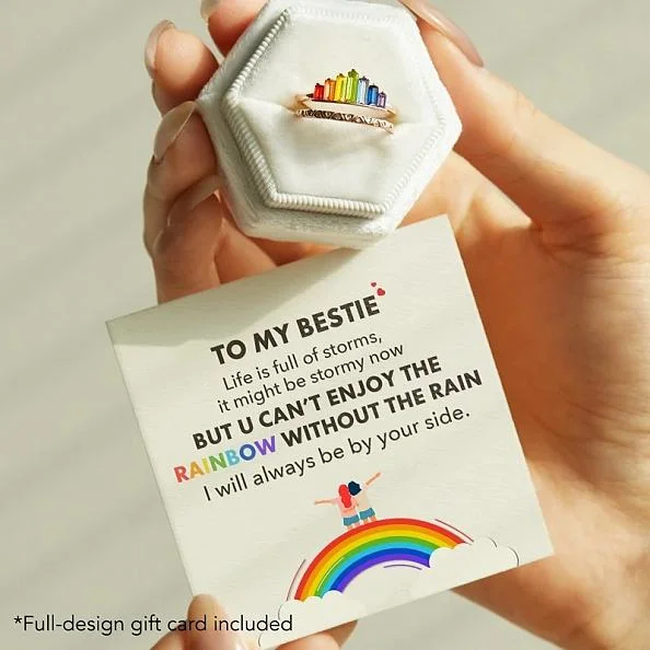 DOUBLE BAND RAINBOW RING - FOR DAUGHTER OR BEST FRIEND