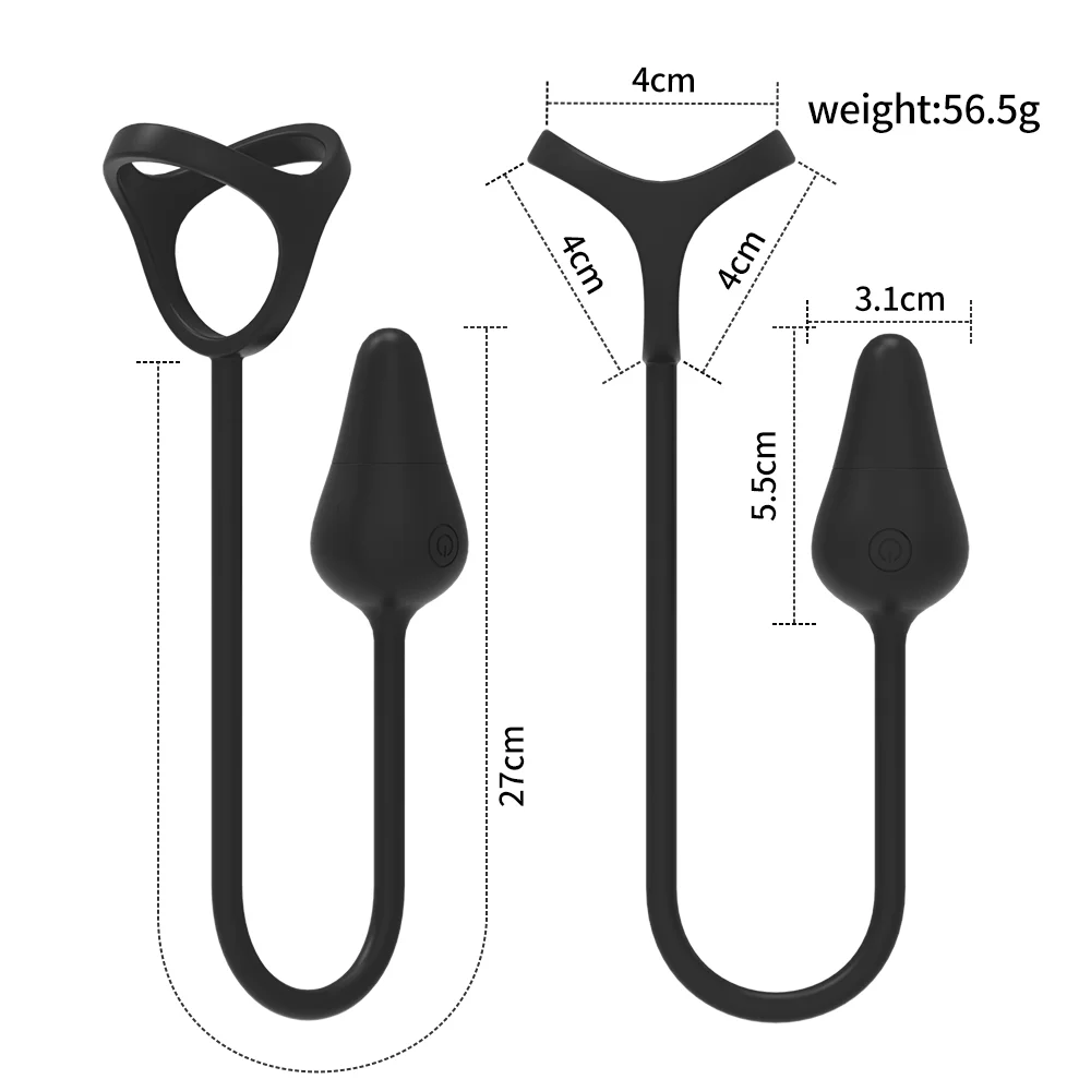 Vibrating Male Prostate Massager Anal Vibrator With Delay Ejaculation Penis Ring