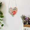 DIY Heart Flower Grass Diamond Painting Acrylic Single-Sided Hanging Pendant