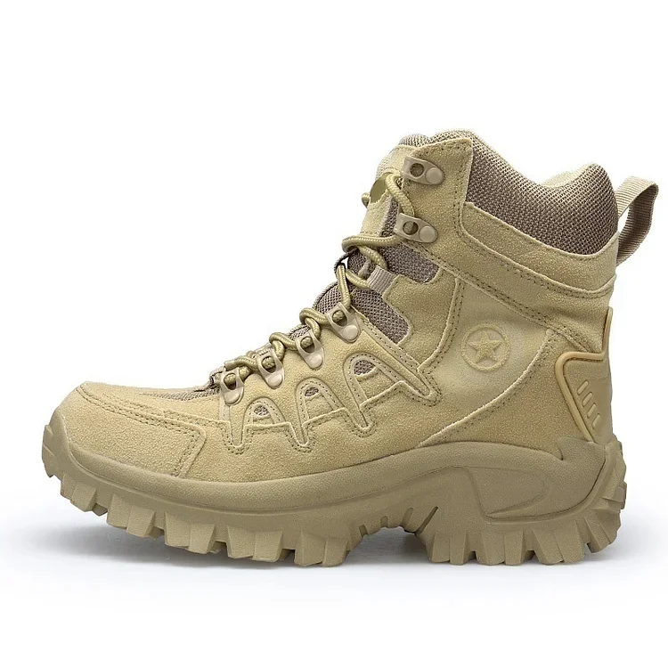 Dallader Men Outdoor Waterproof Non-Slip Hiking Boots Combat Boots