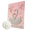 DIY Pearl Painting Swan for Home Wall Decor with Frame(40*30cm)