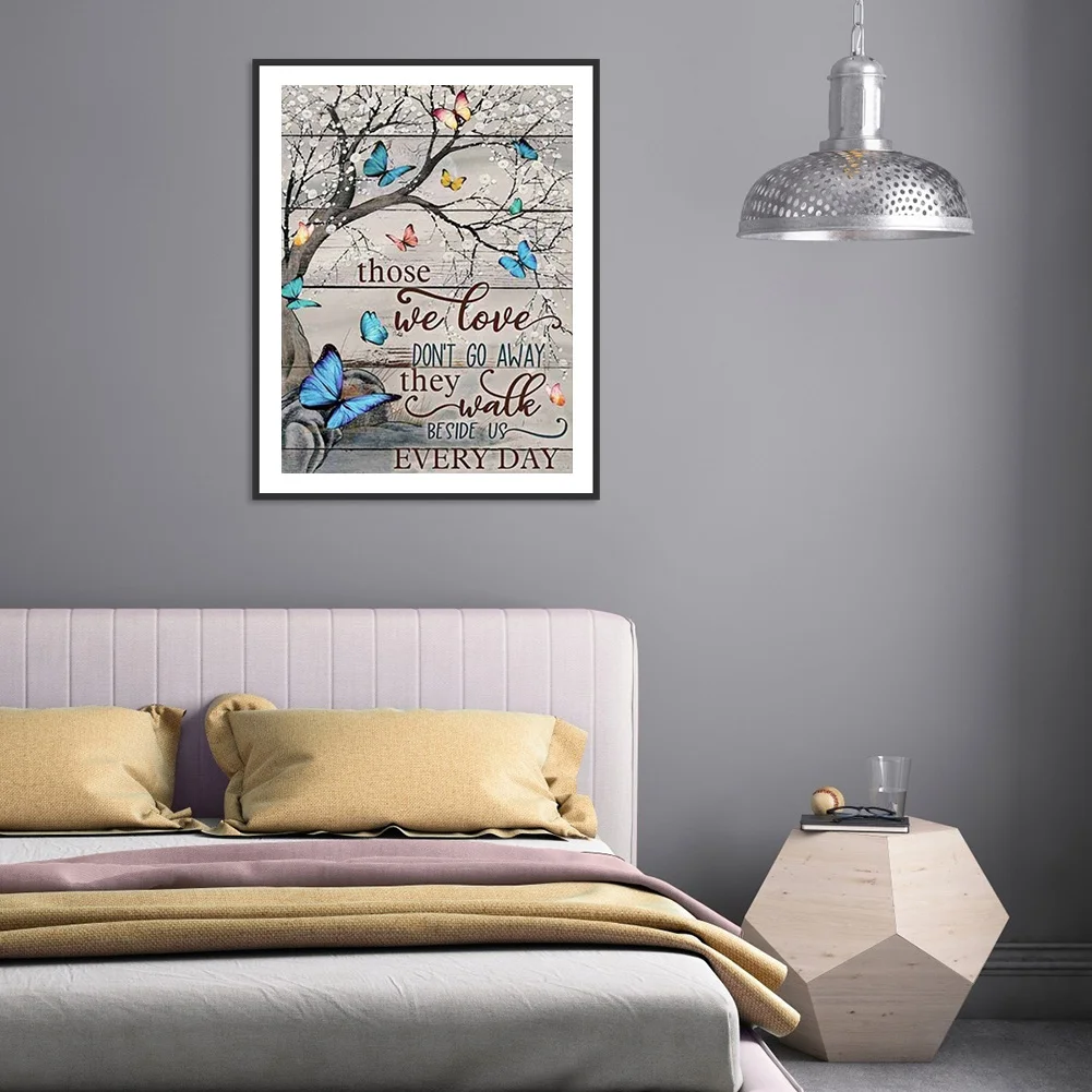 Diamond Painting - Full Round Drill - Butterfly Letters(40*50cm)