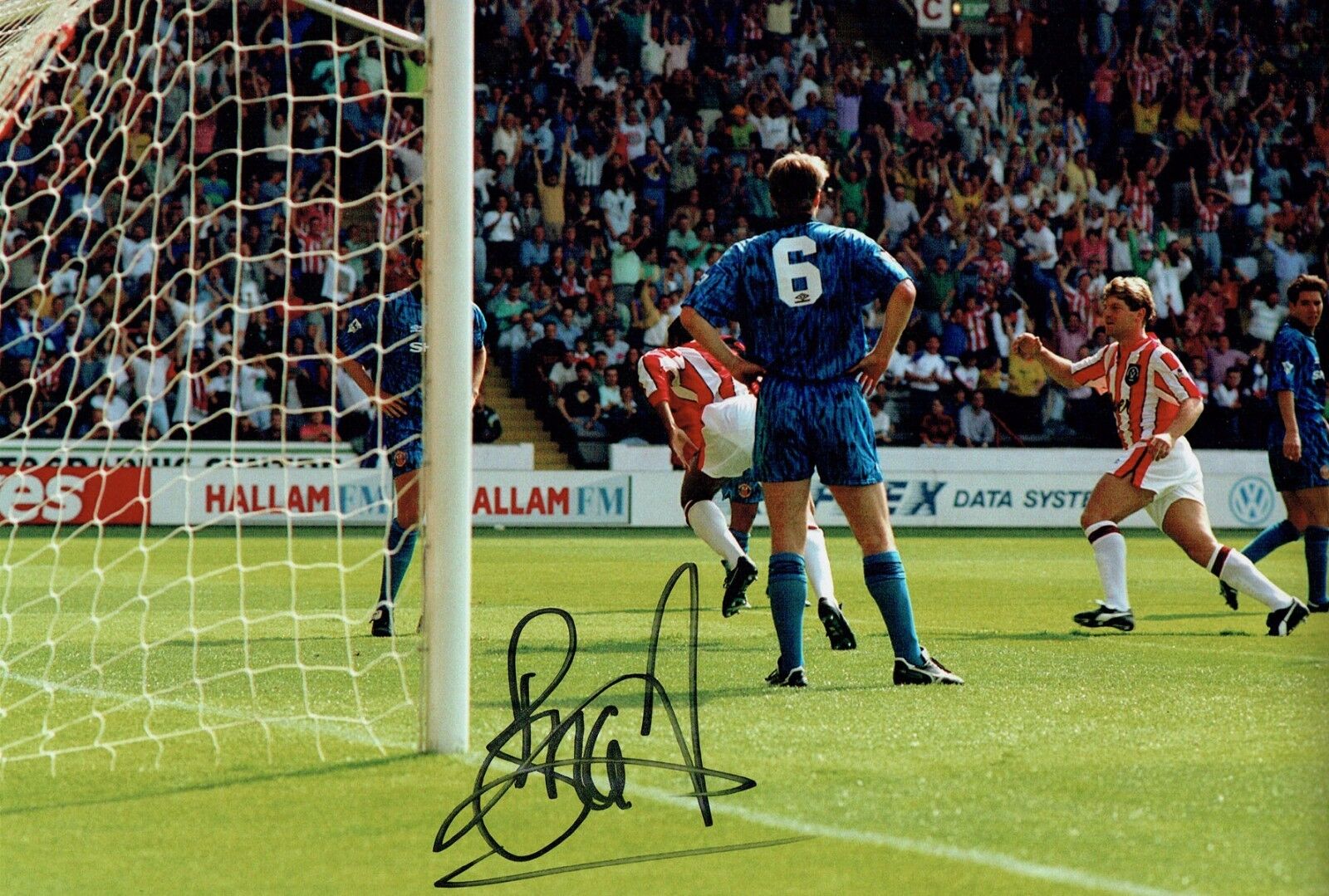 Brian DEANE SIGNED Autograph 12x8 Photo Poster painting 1 AFTAL COA Sheffield United Blades SUFC