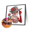 Lady Girl mit Zylinder - speziell geformtes Diamond Painting - 30*30cm