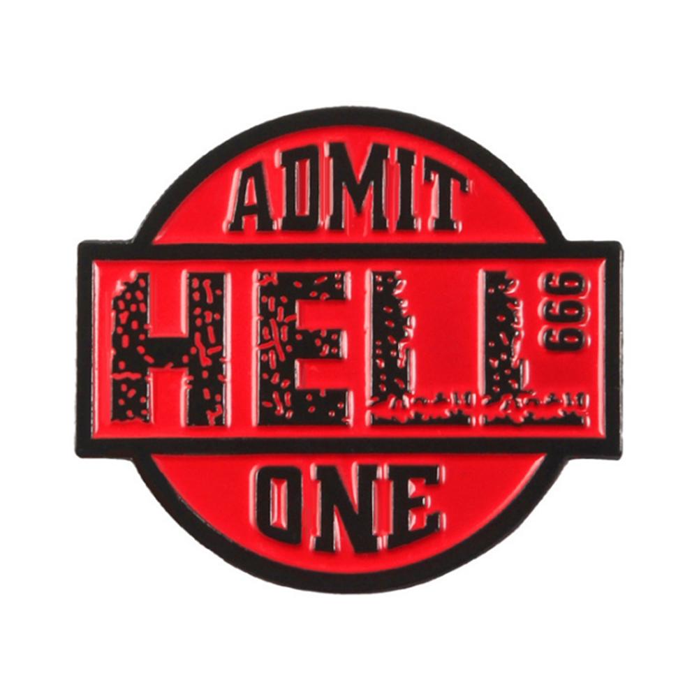 

Retro Movie Tickets Round Badge Brooches Backpack Enamel Pins Friends Gift, Red, 501 Original
