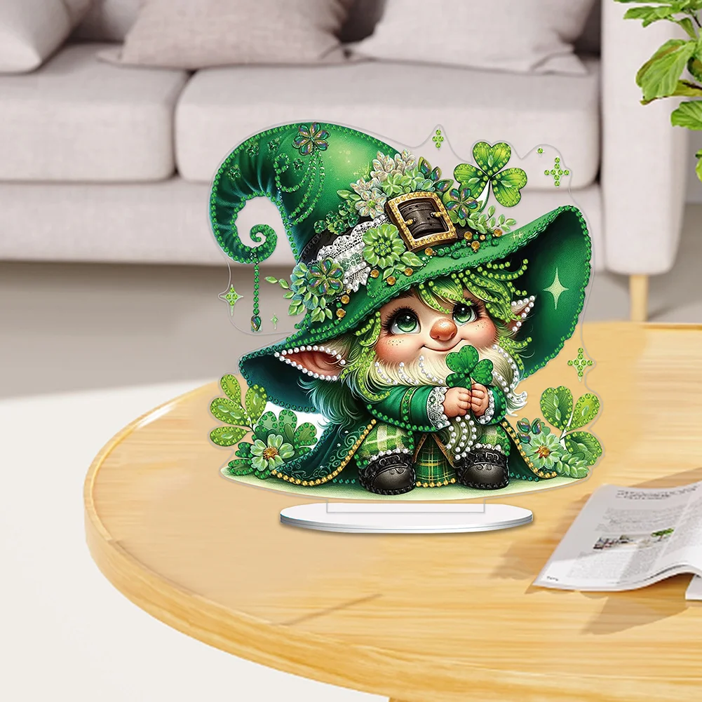 DIY St. Patricks Day Goblin Diamond Painting Tabletop Ornaments Bedroom Table Decor