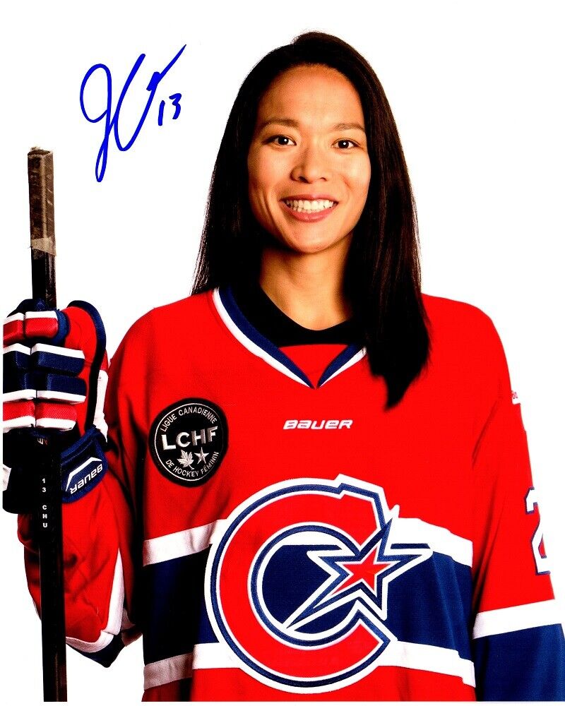 Julie Chu Signed - Autographed Female Canadians Hockey 8x10 inch Photo Poster painting