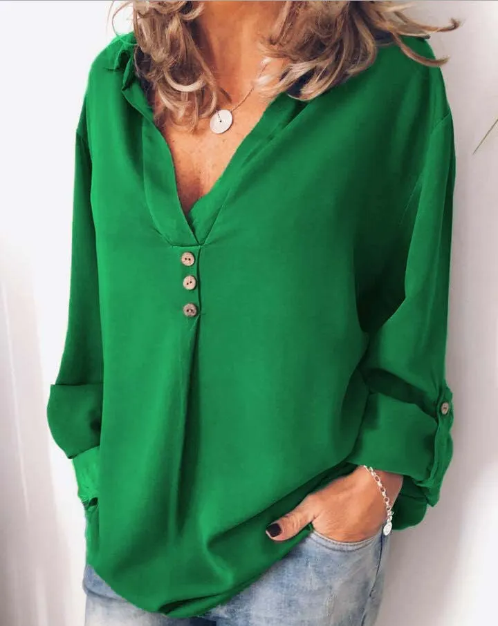 Solid Color Long Sleeve T Shirt