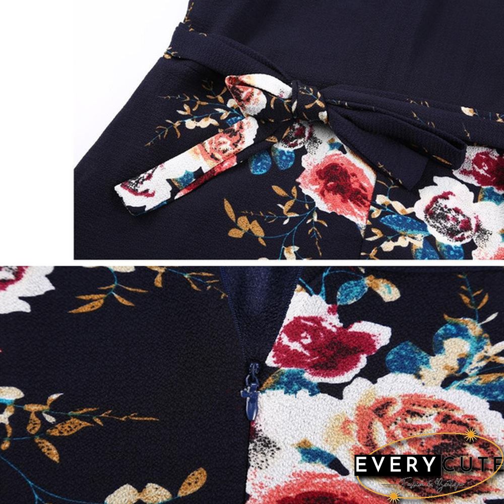 Deep V Neck Casual Jumpsuits Rompers Floral Jumpsuits for Women Sleeveless pantalon femme