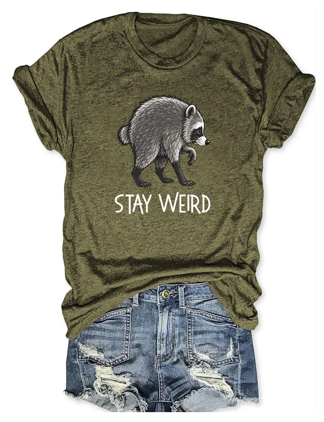 Stay Weird Jimothy Raccoon T-shirt