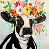 Diamond Painting -DIY Round Drill Cattle（40x40cm）