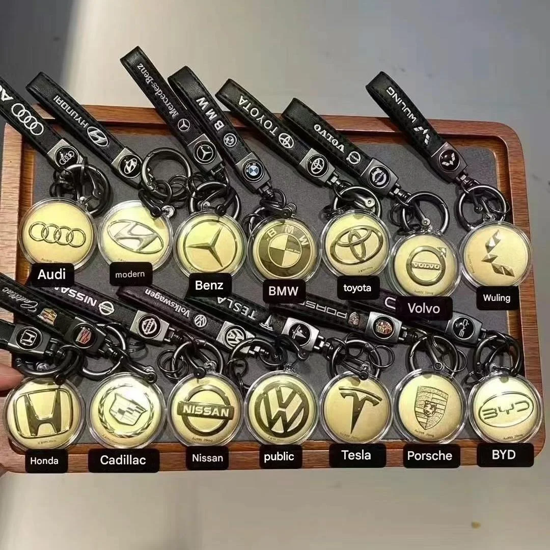 Car gold keychain