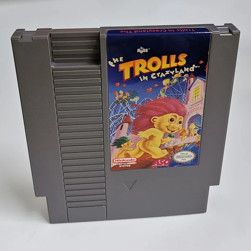Trolls in Crazyland For Nintendo NES - 8 Bit Game Cartridge