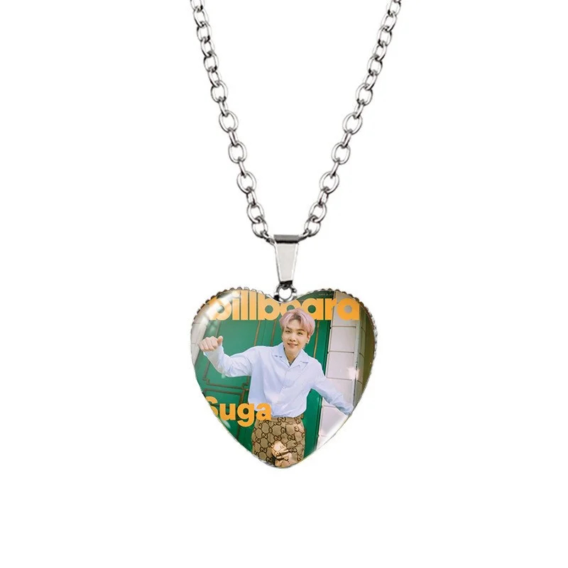 BTS heart necklace