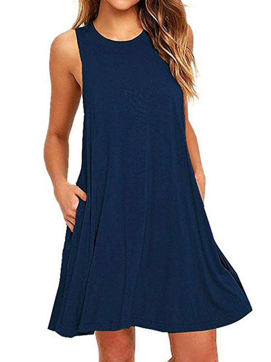 Sleeveless Pocket Dress
