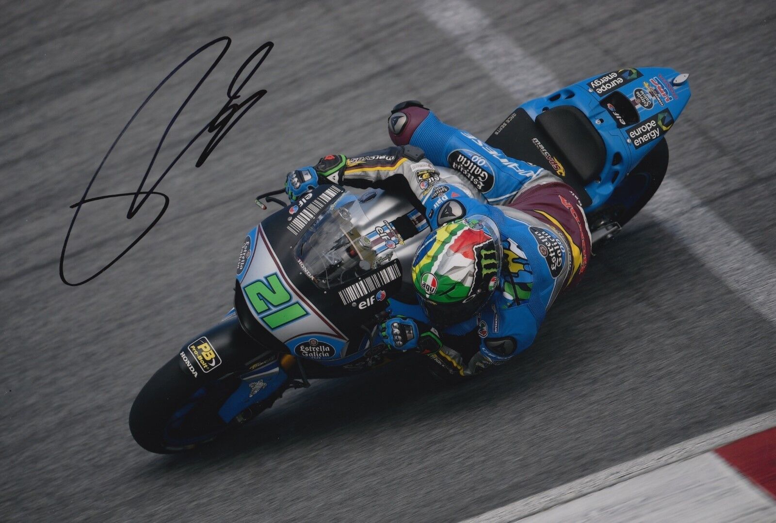 Franco Morbidelli Hand Signed Marc VDS Honda 12x8 Photo Poster painting 2018 MotoGP 3.