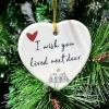 Ornement suspendu en forme de coeur en c&eacute;ramique de No&euml;l