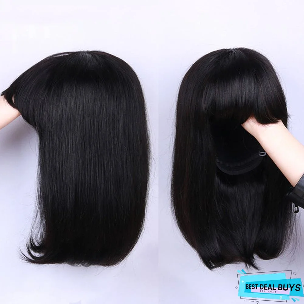 Human Hair Wig with Real Hair Bobo Hair Wig Natural