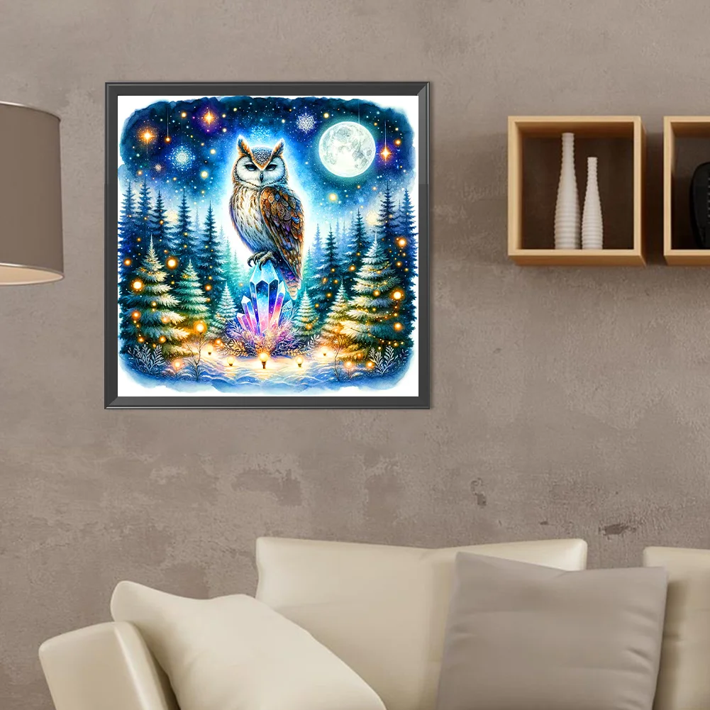 Diamond Painting - Full Round Drill - Owl(Canvas|40*40cm)
