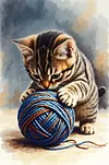 Luxury AB Velvet Diamond Painting Kit - Cat