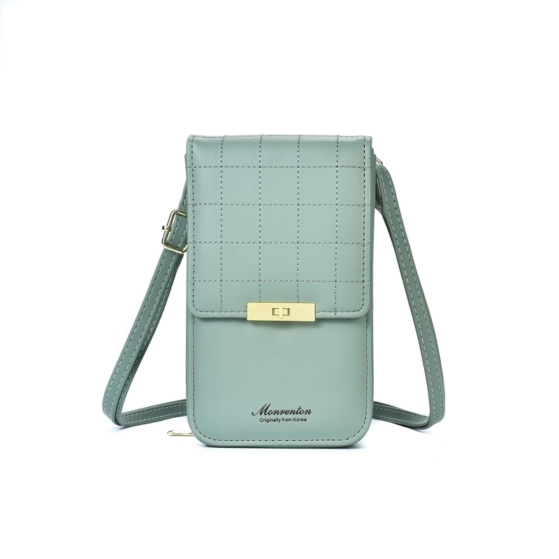 Women’s Medium Pu Leather Solid Color Classic Style Zipper Crossbody Bag Shoulder Bags