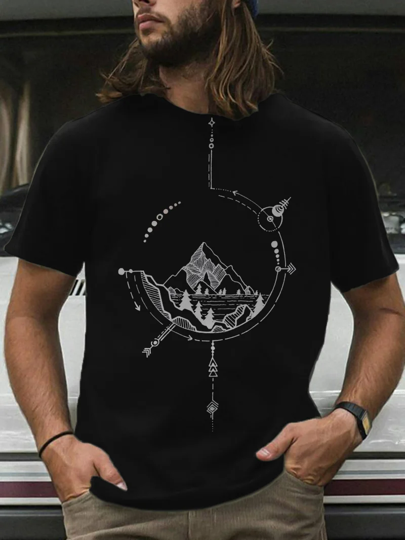 Stylish Short Sleeve Printed Men's T-Shirt in  mildstyles