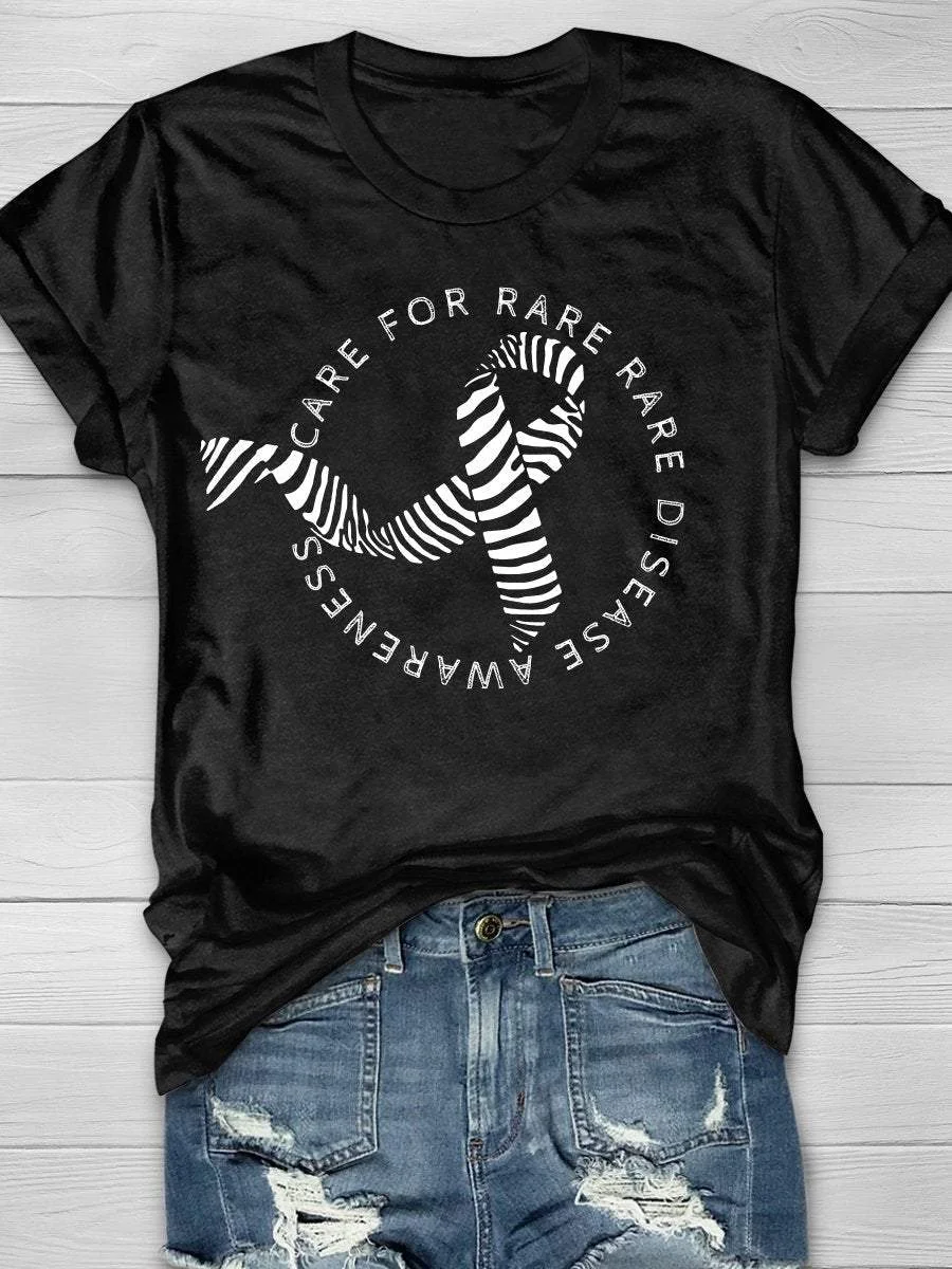 Rare Disease Day Print Short Sleeve T-shirt