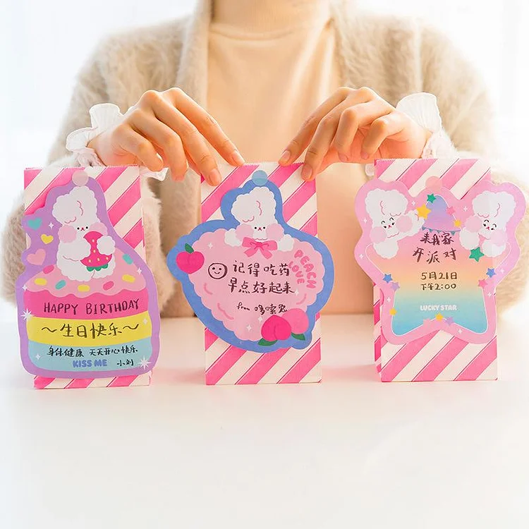 Fluffy Shivering Rabbit Stationery Set