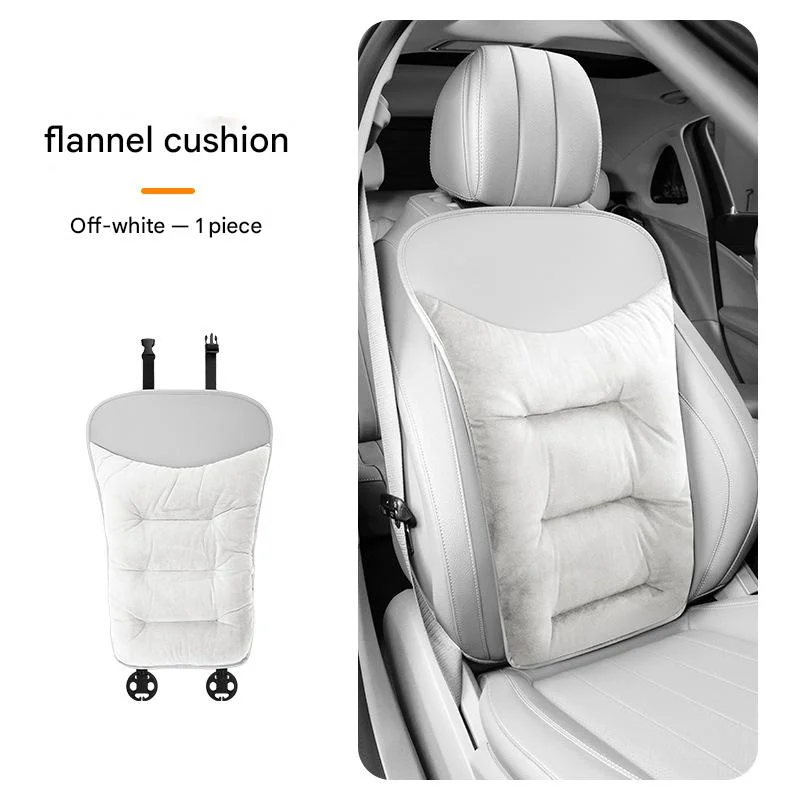 Car flannel extended leg rest seat cushion premium feel warm car seat mat