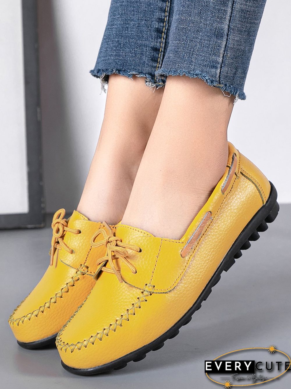 Retro Casual Simple Lace-up Flat Shoes