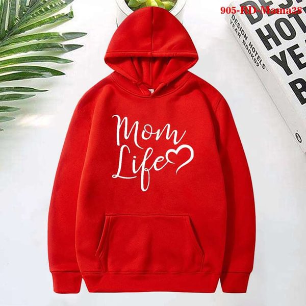 Cool Mom Life Print Hoodie Fashion Printing Women Casual Pullover Hoodies Ladies Sweatshirt - Shop Trendy Women's Clothing | LoverChic