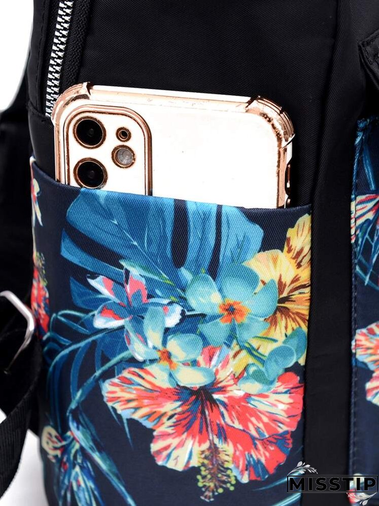 Large Floral Pattern Classic Backpack