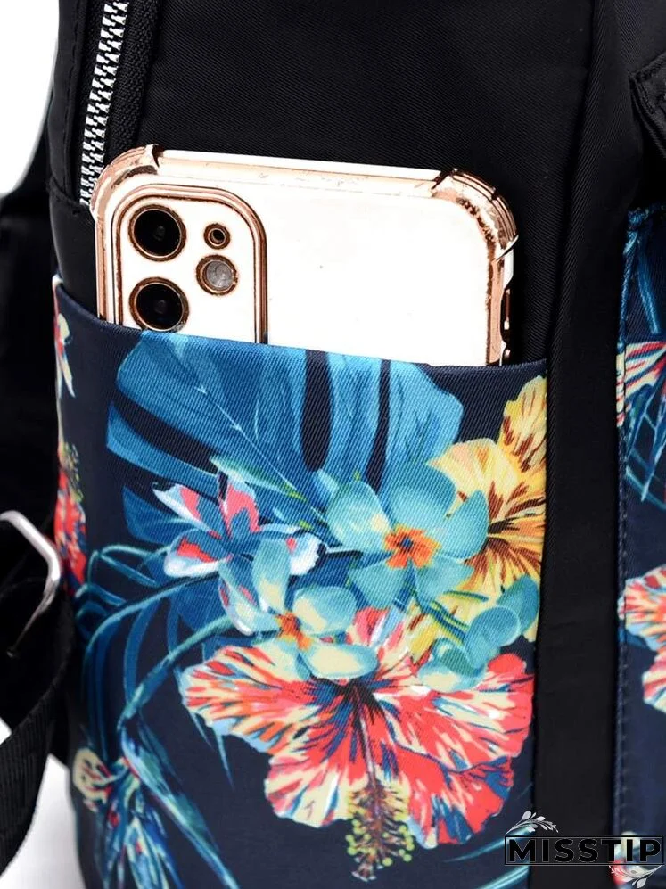 Large Floral Pattern Classic Backpack