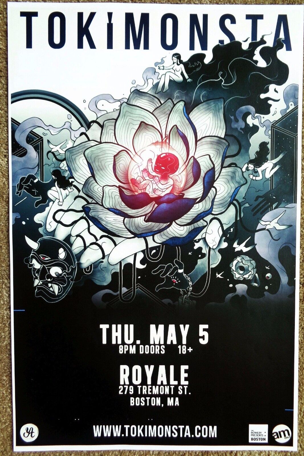 TOKIMONSTA 2016 Gig POSTER Boston Concert Massachusetts Jennifer Lee