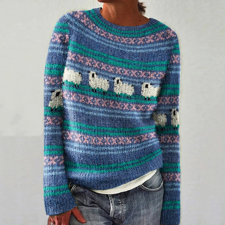 Vintage Handmade Novelty Sheep Sweater