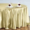 108" Champagne Seamless Satin Round Tablecloth