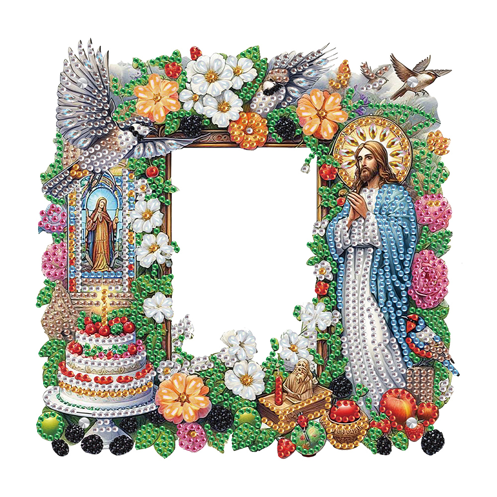 Acrylic Special Shape Faith Diamond Painting Photo Frame for Home Office