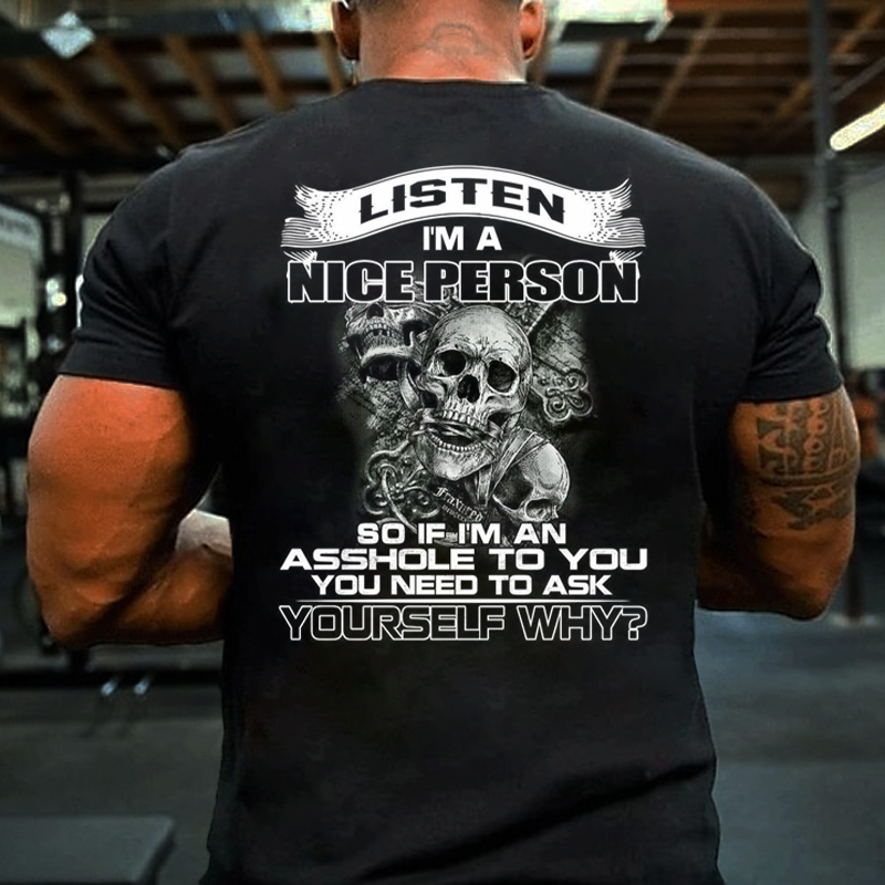 Listen I'm Nice Person T-shirt ctolen