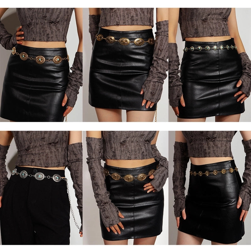 Casual Basic Punk Geometric Metal Unisex Chain Belts